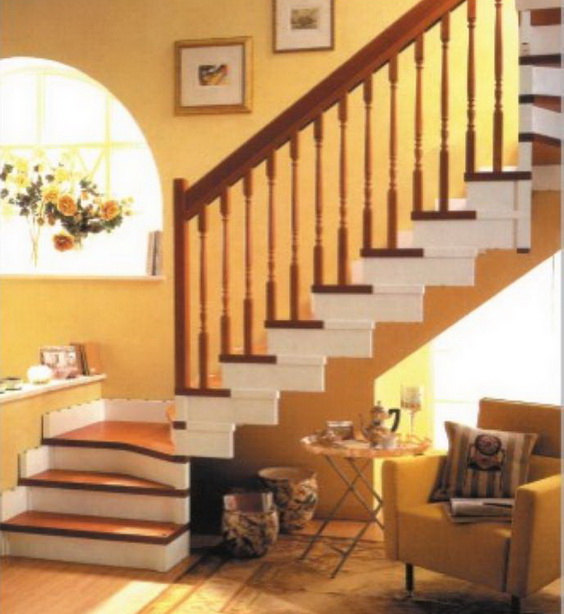 Classic solid wood stairs